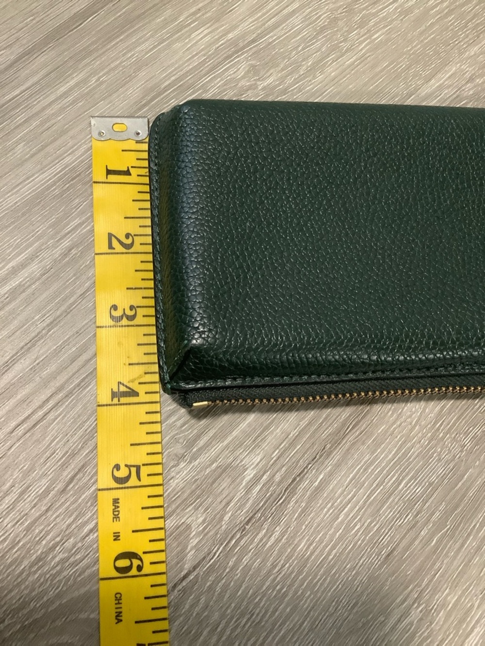 Coach essentials polished pebbled leather phone wallet dark green - Picture 8 of 8